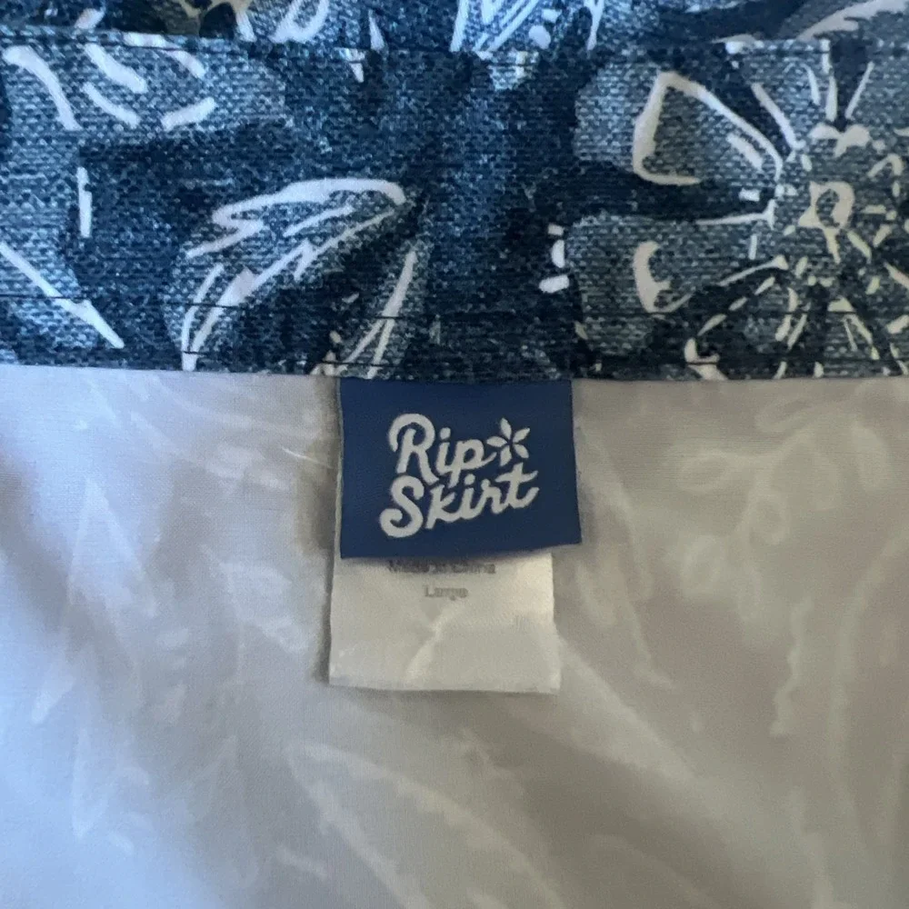 Ripskirt Women's Skirt Blue White Floral Size‎ Large